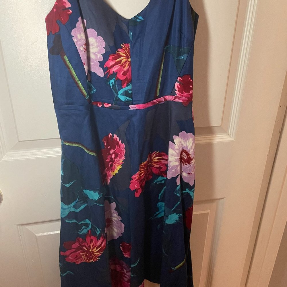 Banana Republic Blue Floral Dress Size 2P